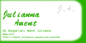 julianna ament business card